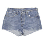 LEVI'S Womens Denim Blue Cut-Off Shorts L W30 Classic Cotton Blend