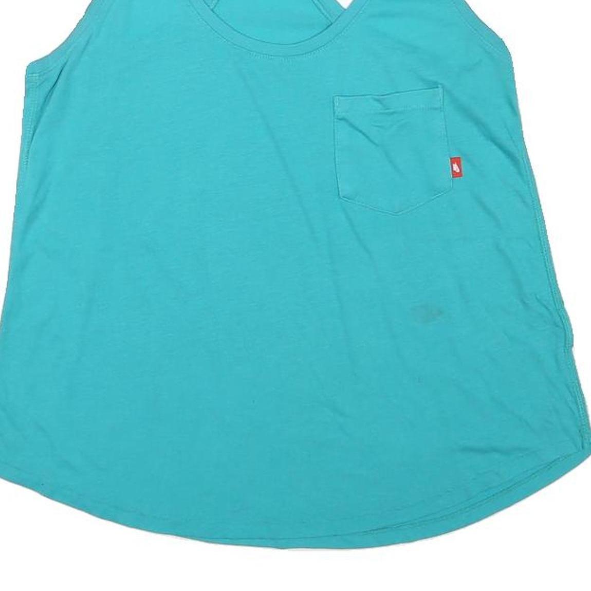 NIKE Womens Turquoise Vest M Racer Back Cotton Blend Casual Gym Wear