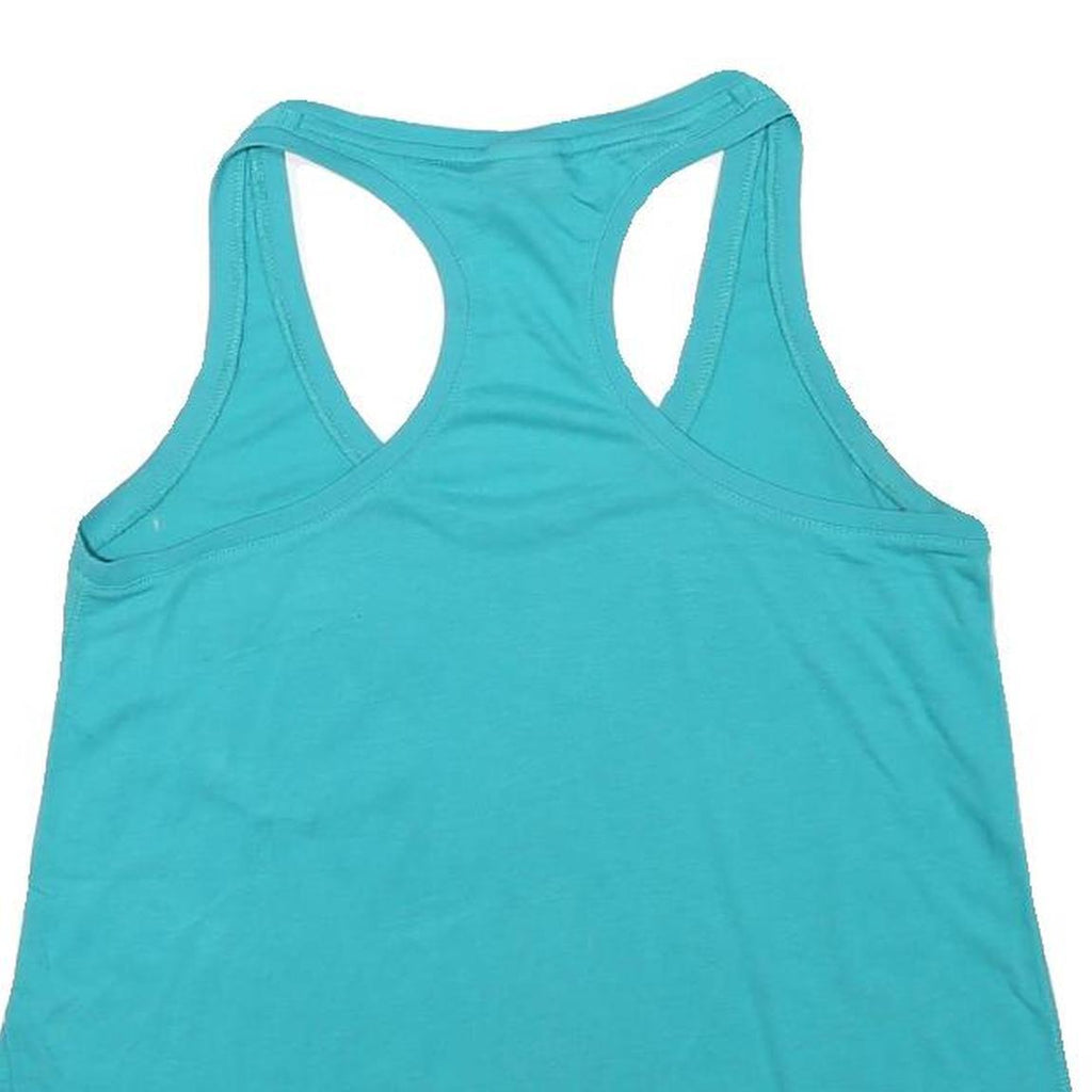 NIKE Womens Turquoise Vest M Racer Back Cotton Blend Casual Gym Wear