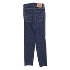 LEVI'S Womens Blue Slim Skinny Denim Medium W25 L24 Distressed Raw Hem Jeans