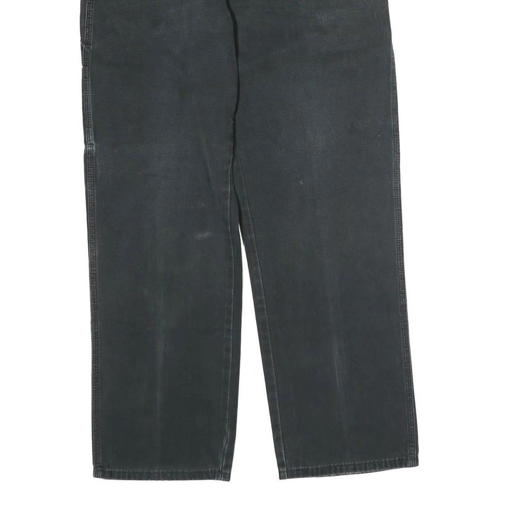 DICKIES Mens Jeans Black Regular Straight Denim W38 L31 Workwear Zip Closure