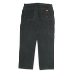 DICKIES Mens Jeans Black Regular Straight Denim W38 L31 Workwear Zip Closure