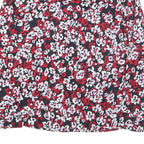TOMMY HILFIGER Womens Red & White Floral Printed Shirt Long Sleeve Collared M