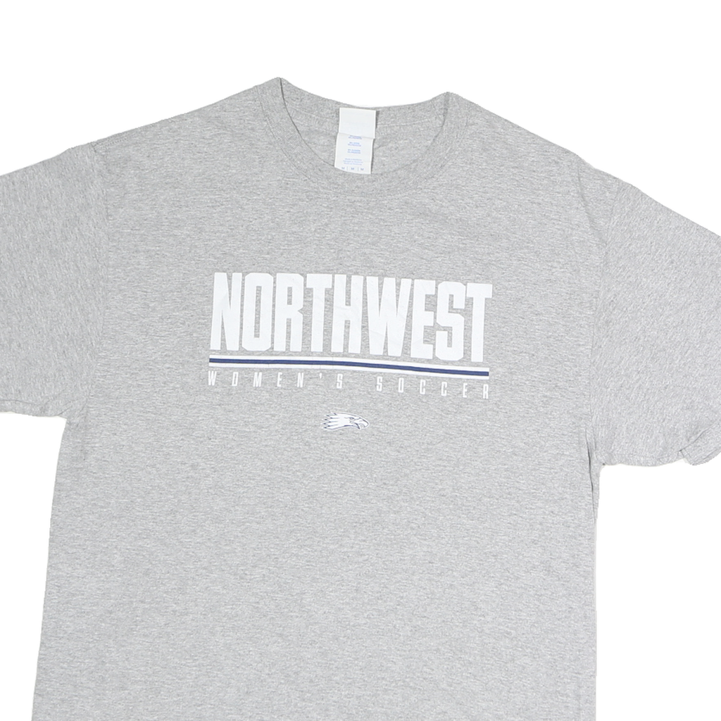 PORT & COMPANY Mens Grey Northwest Women's Soccer Graphic T-Shirt M Crew Neck