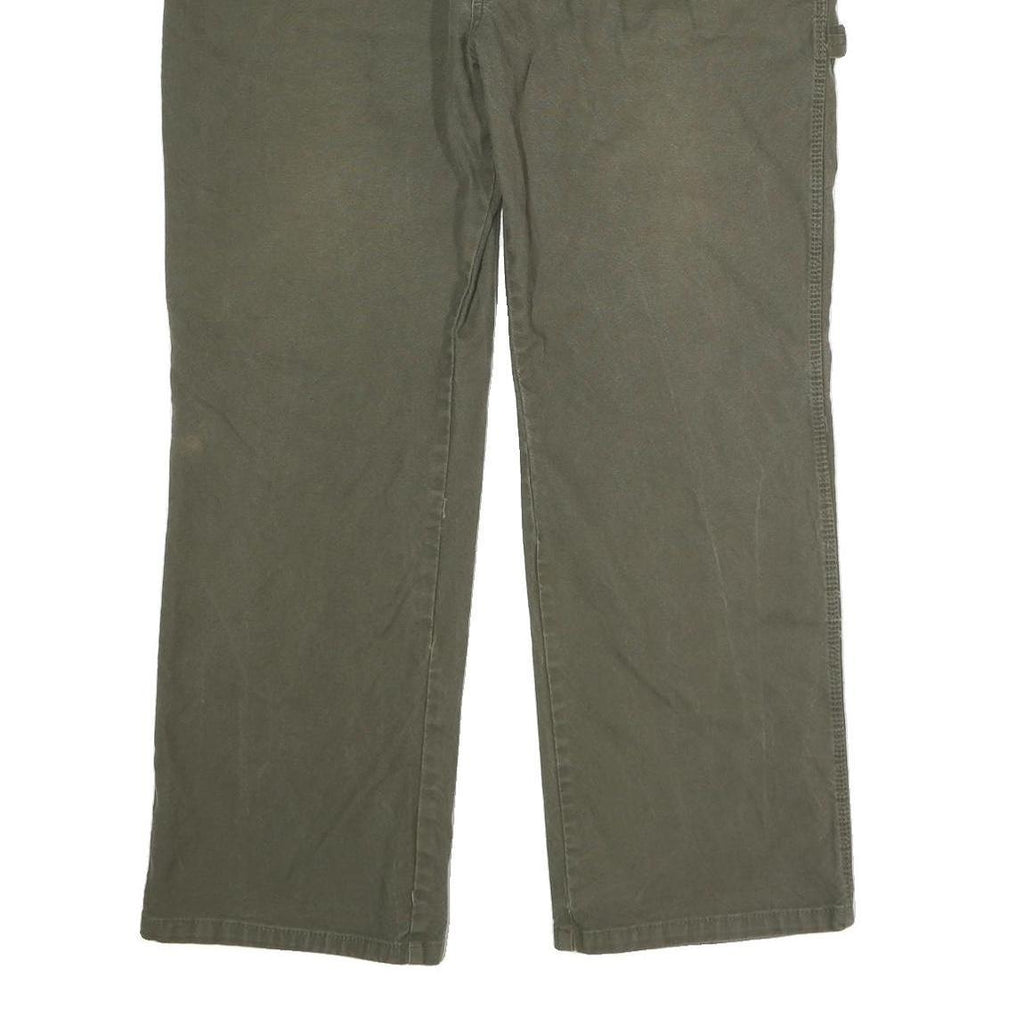 DICKIES Mens Cotton Olive Regular Straight Trousers W38 L29 Workwear Casual