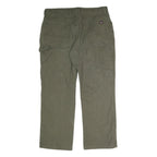 DICKIES Mens Cotton Olive Regular Straight Trousers W38 L29 Workwear Casual