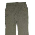 DICKIES Mens Cotton Olive Regular Straight Trousers W38 L29 Workwear Casual