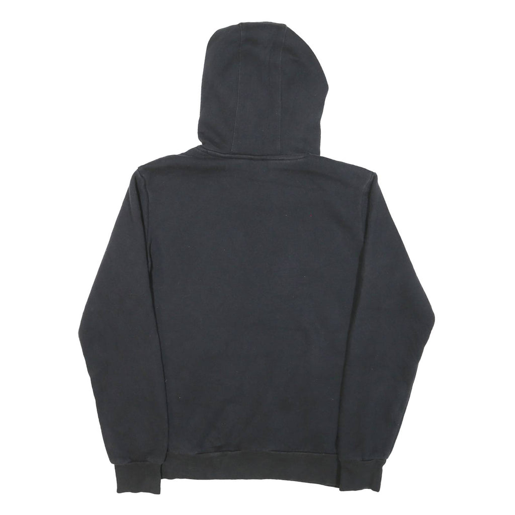 ADIDAS Womens Black Hoodie S Gold Logo Cotton Blend Pullover Hoodie