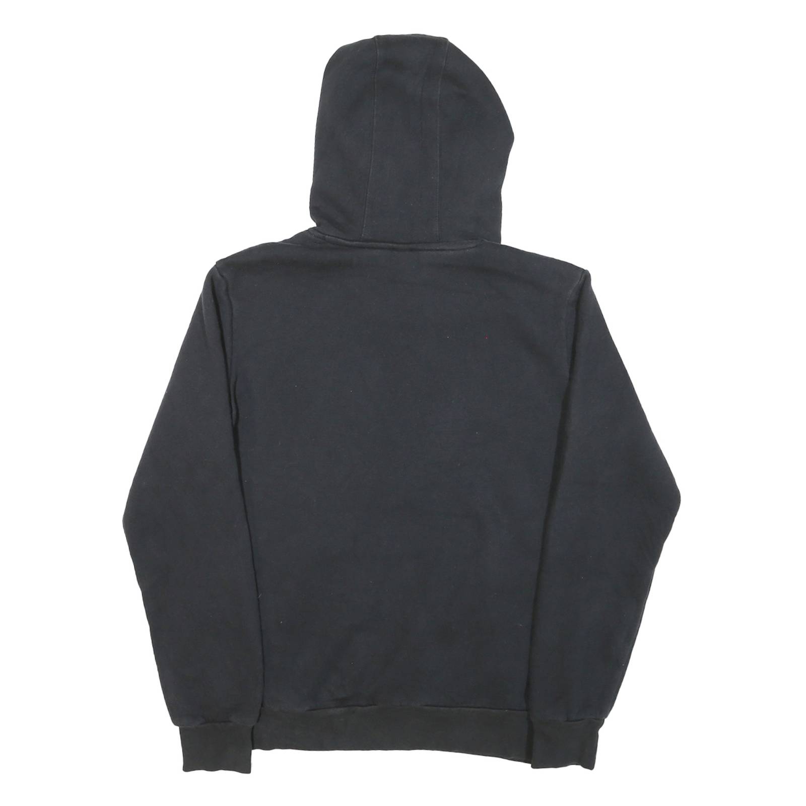 ADIDAS Womens Black Hoodie S Gold Logo Cotton Blend Pullover Hoodie