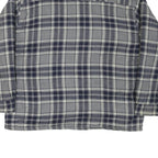 GREAT NORTHWEST Mens Blue & Grey Check Shirt 2XL Cotton Blend Casual Button Up