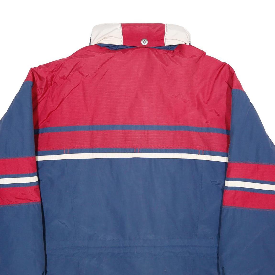 RODEO Mens Blue & Red Snow Power Nylon Zip Jacket XL Water Resistant Retro
