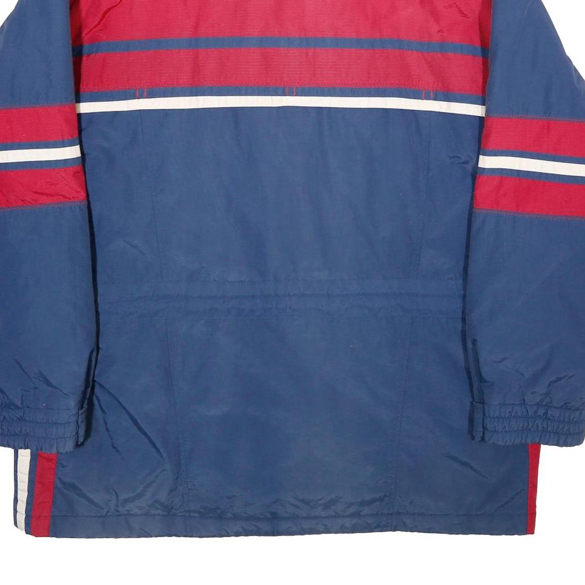RODEO Mens Blue & Red Snow Power Nylon Zip Jacket XL Water Resistant Retro