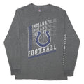 MAJESTIC Mens Grey Indianapolis Colts Football Long Sleeve Crew Neck T-Shirt M