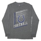 MAJESTIC Mens Grey Indianapolis Colts Football Long Sleeve Crew Neck T-Shirt M