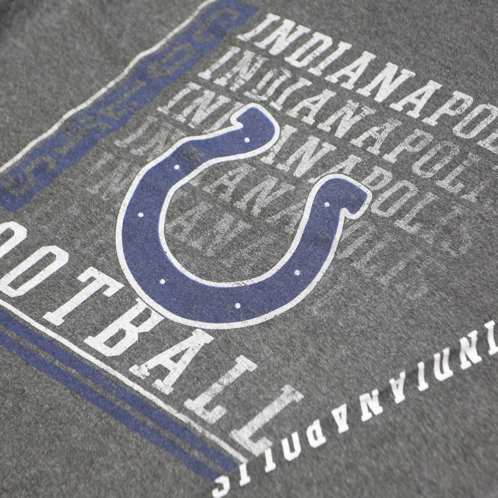 MAJESTIC Mens Grey Indianapolis Colts Football Long Sleeve Crew Neck T-Shirt M