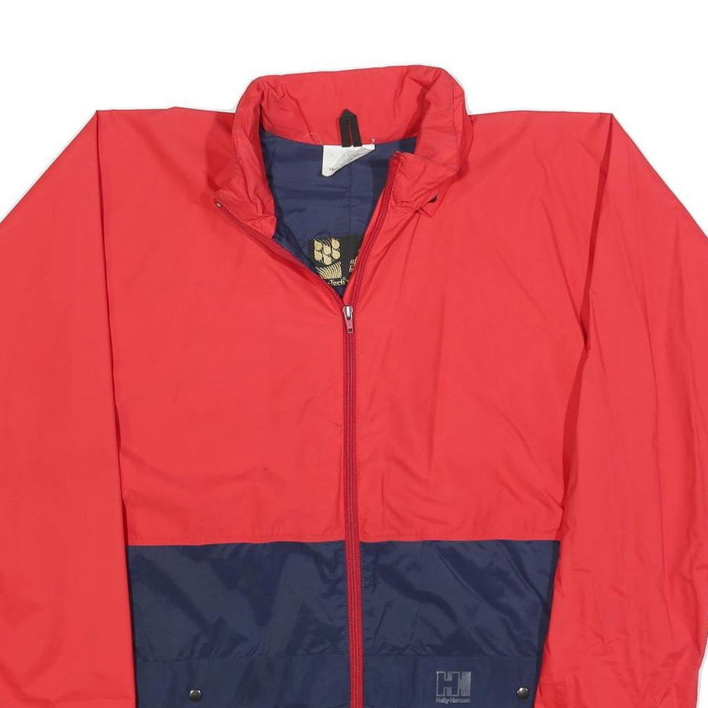 HELLY HANSEN Mens Red & Navy Zip Polyester L Outdoor Jacket Weatherproof
