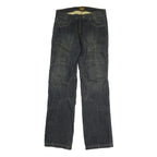 AJAYS Mens Cotton Blue Regular Straight Denim W32 L34 Zip Jeans Casual Wear