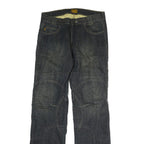 AJAYS Mens Cotton Blue Regular Straight Denim W32 L34 Zip Jeans Casual Wear