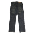 AJAYS Mens Cotton Blue Regular Straight Denim W32 L34 Zip Jeans Casual Wear