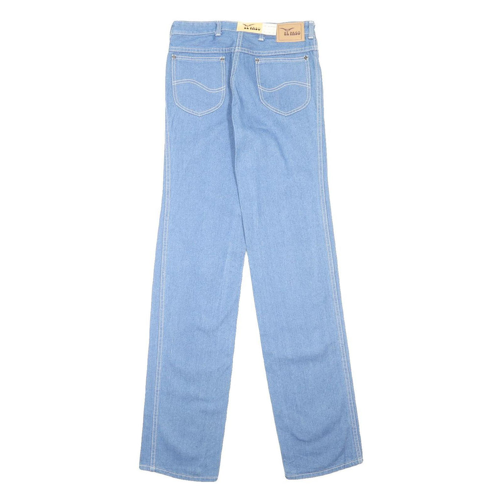 EL PASO Womens Jeans Blue Slim Slim Straight Denim Light W29 L36 Zip Closure