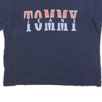 TOMMY JEANS Womens Navy Blue Graphic T-Shirt L Short Sleeve Crew Neck