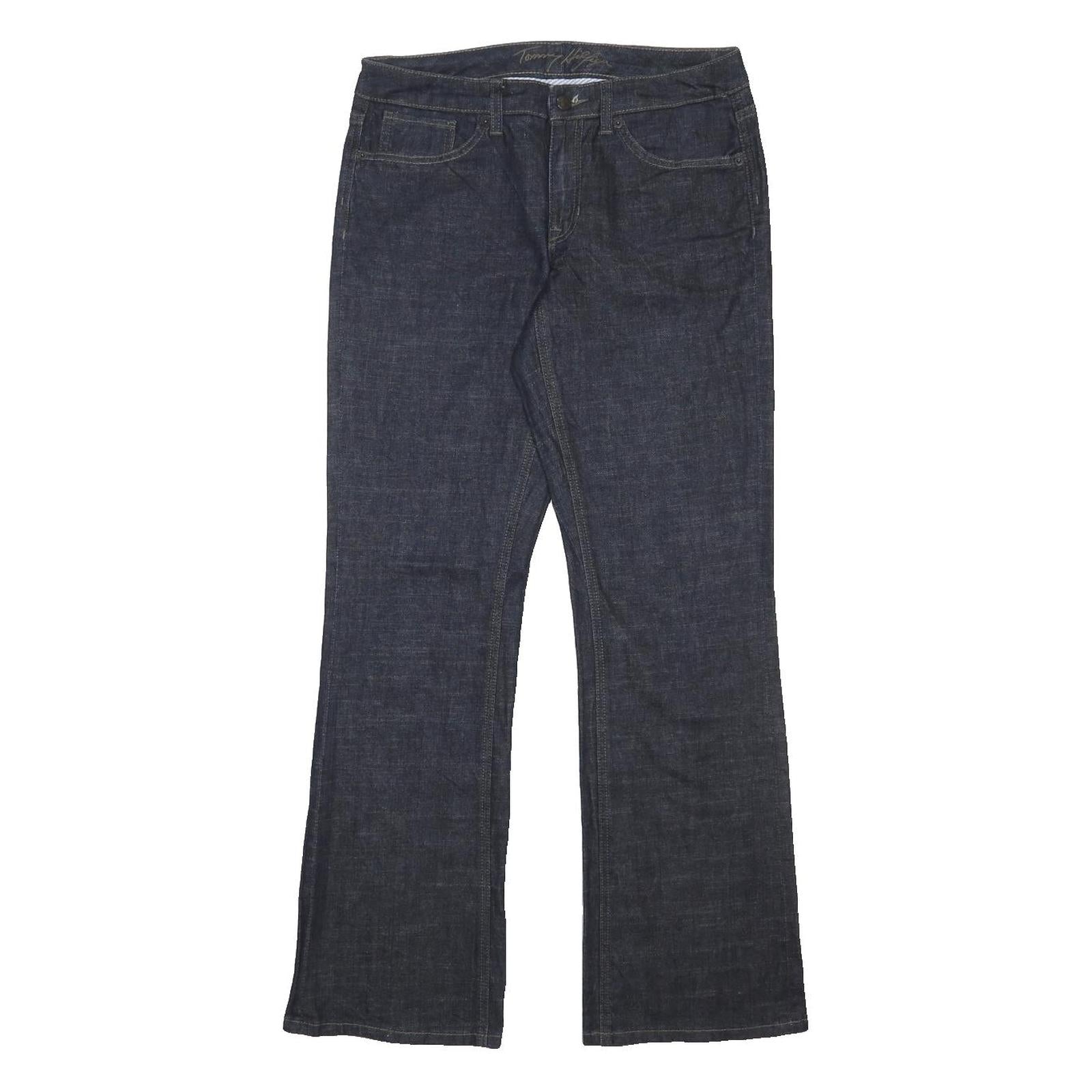 TOMMY HILFIGER Womens Jeans Blue Regular Bootcut Denim Dark W31 L32 Stylish