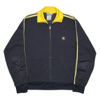 CARHARTT Mens Navy & Yellow Zip Jacket L Cotton Blend Track Style Sportswear