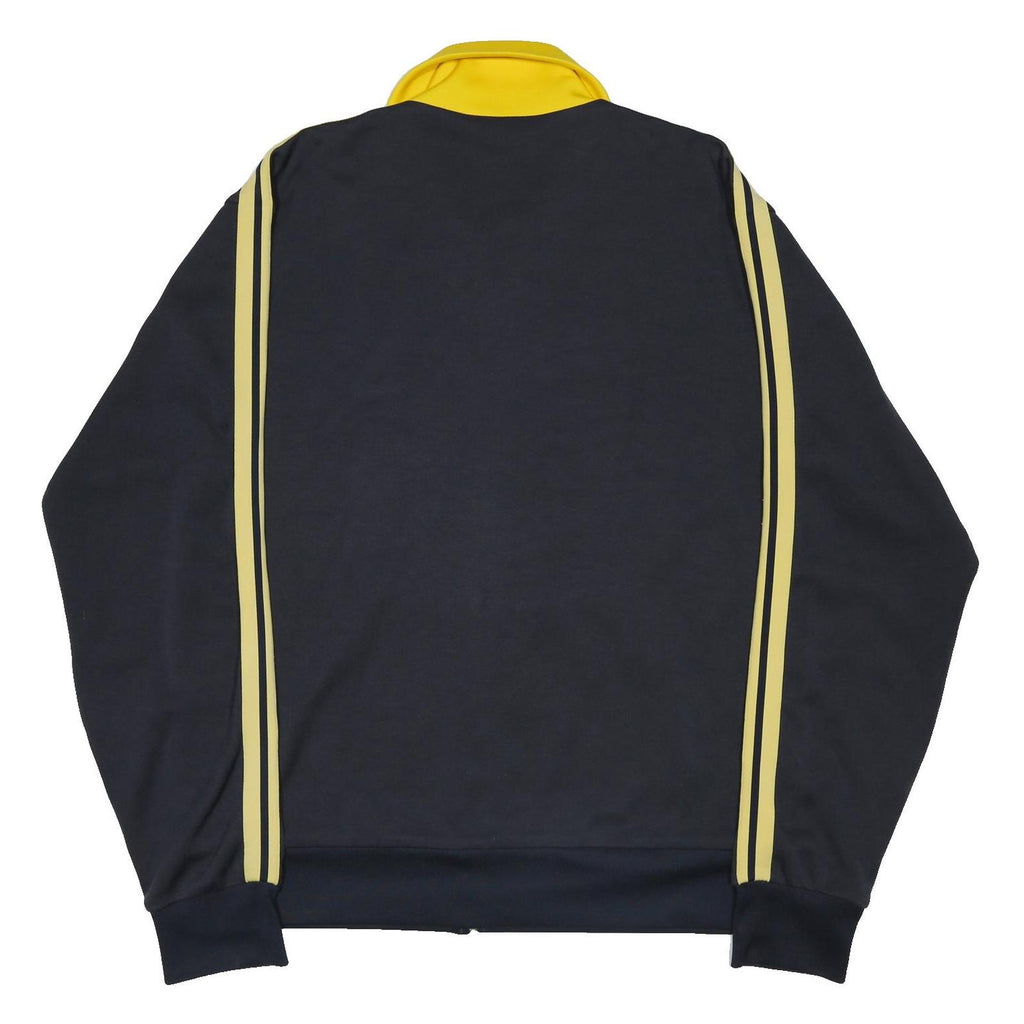 CARHARTT Mens Navy & Yellow Zip Jacket L Cotton Blend Track Style Sportswear