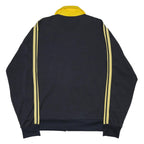 CARHARTT Mens Navy & Yellow Zip Jacket L Cotton Blend Track Style Sportswear