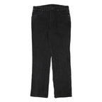WRANGLER Mens Black Regular Fit Straight Denim W31 L31 Cotton Blend Zip Jeans