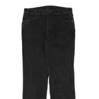 WRANGLER Mens Black Regular Fit Straight Denim W31 L31 Cotton Blend Zip Jeans