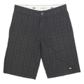 DICKIES Mens Shorts Grey Casual M W34 Plaid Cotton Blend Regular Fit