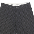 DICKIES Mens Shorts Grey Casual M W34 Plaid Cotton Blend Regular Fit