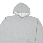 CARHARTT Mens Grey Hoodie XL Cotton Blend Pullover Casual Workwear Pocket