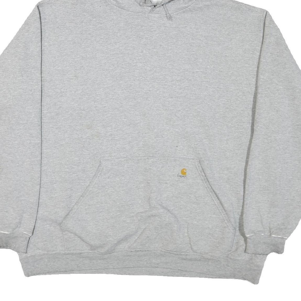 CARHARTT Mens Grey Hoodie XL Cotton Blend Pullover Casual Workwear Pocket