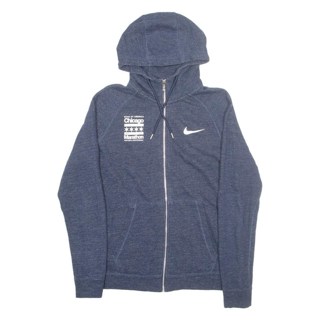 NIKE Bank Of America Mens Blue Hoodie Full Zip USA M