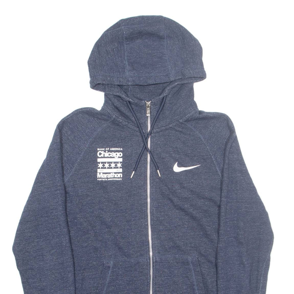 NIKE Bank Of America Mens Blue Hoodie Full Zip USA M