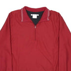 NIKE Mens Red Woven Jacket M Zip Plain Casual Sportswear Lightweight