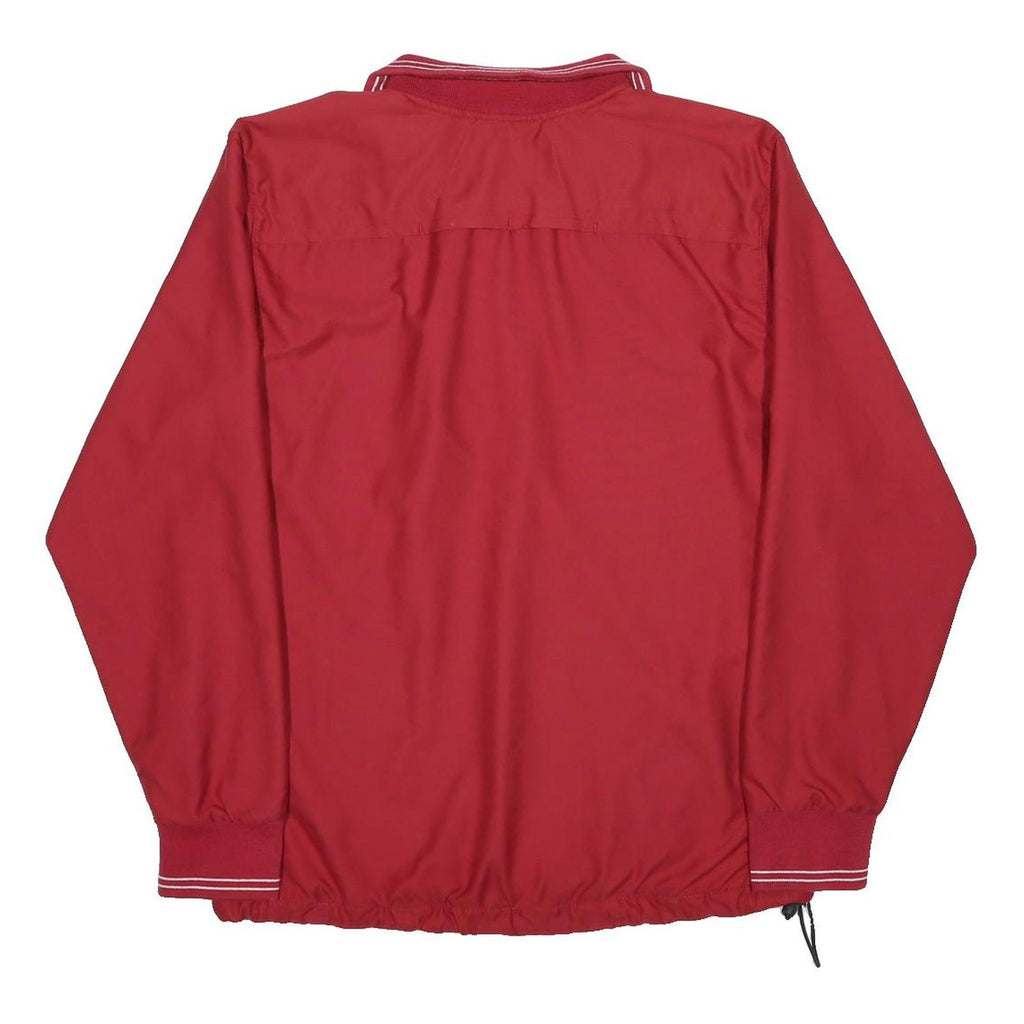 NIKE Mens Red Woven Jacket M Zip Plain Casual Sportswear Lightweight