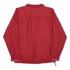 NIKE Mens Red Woven Jacket M Zip Plain Casual Sportswear Lightweight