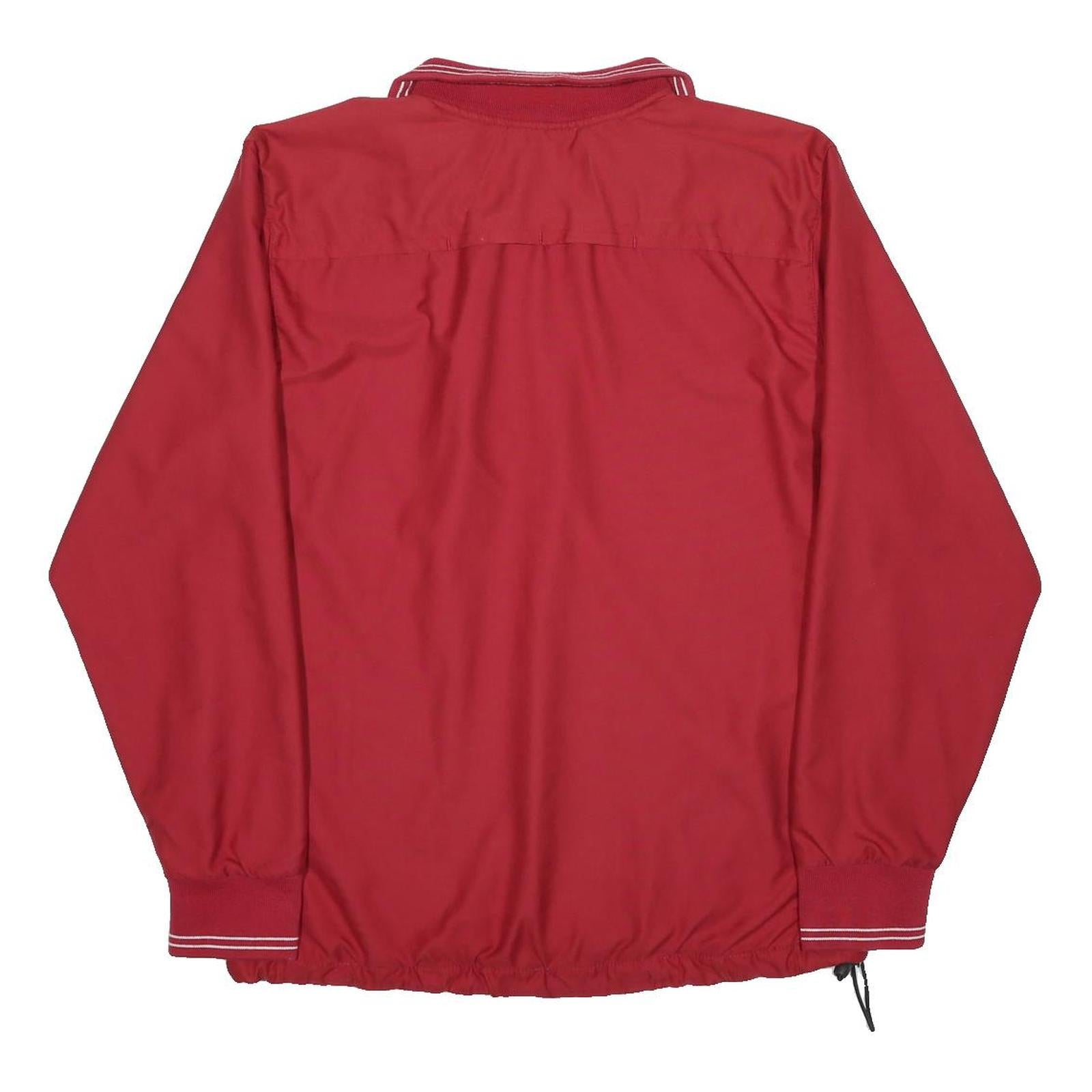 NIKE Mens Red Woven Jacket M Zip Plain Casual Sportswear Lightweight