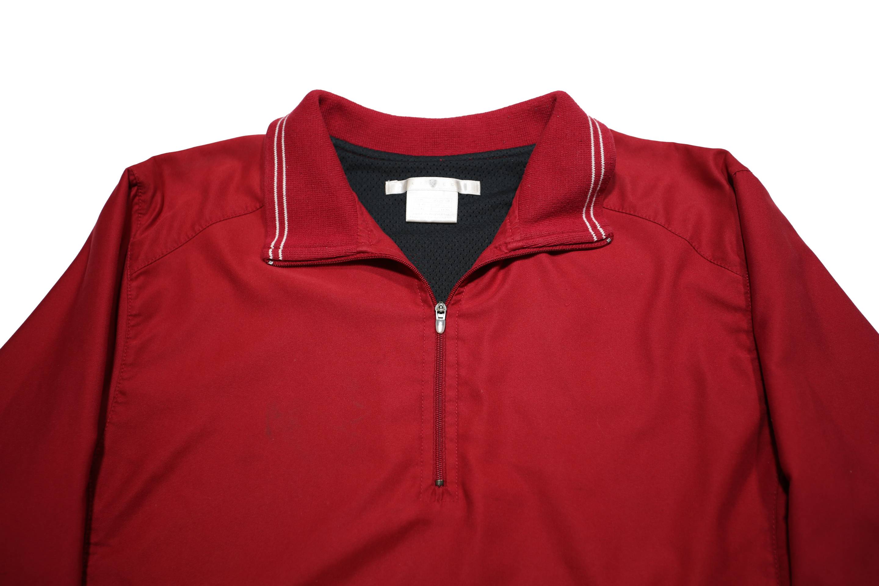 NIKE Mens Red Woven Jacket M Zip Plain Casual Sportswear Lightweight