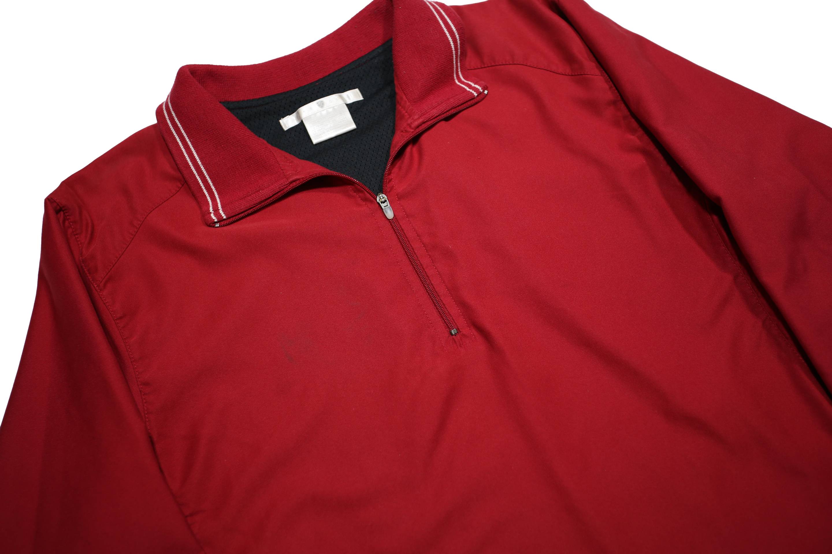 NIKE Mens Red Woven Jacket M Zip Plain Casual Sportswear Lightweight