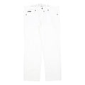 CALVIN KLEIN JEANS Womens White Regular Straight Denim W34 L28 Zip Cotton Blend