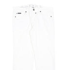 CALVIN KLEIN JEANS Womens White Regular Straight Denim W34 L28 Zip Cotton Blend