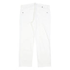 CALVIN KLEIN JEANS Womens White Regular Straight Denim W34 L28 Zip Cotton Blend