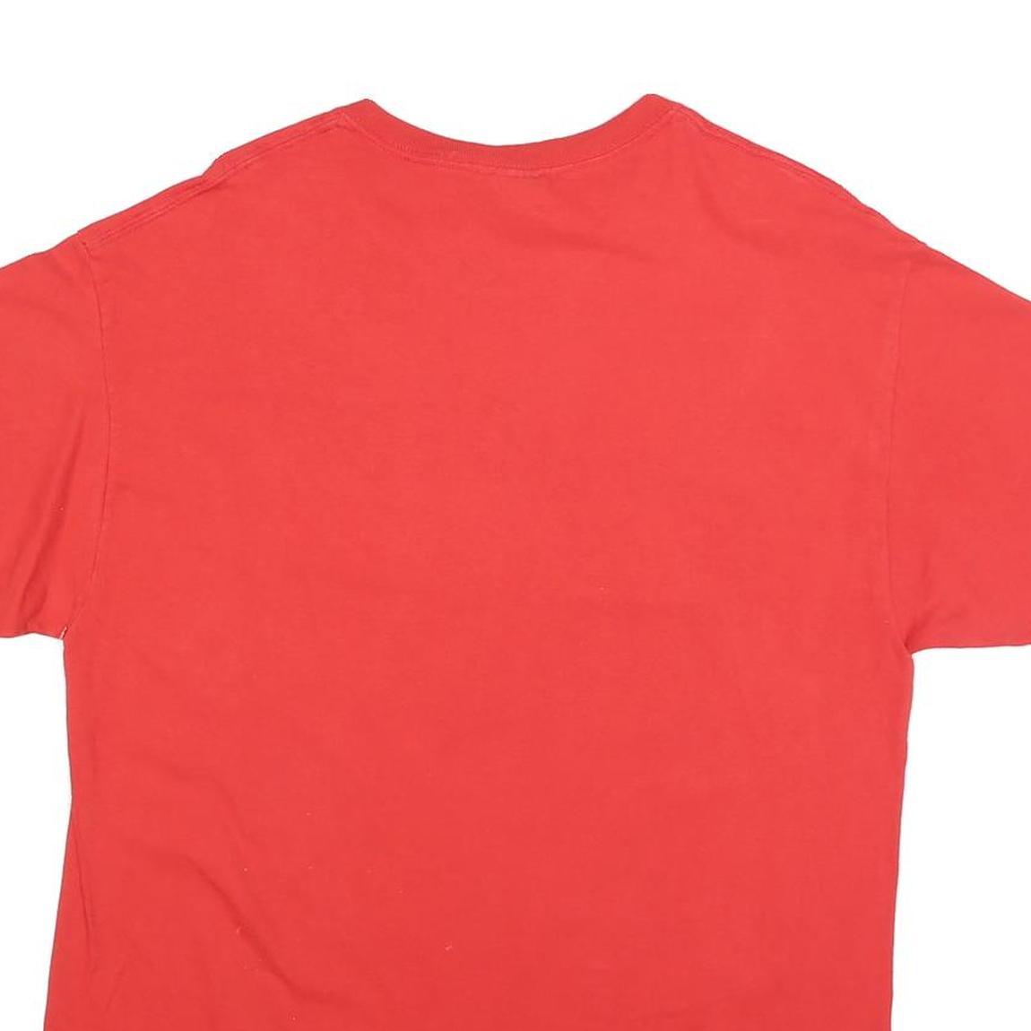 GILDAN Mens Red Wisconsin Badgers Graphic T-Shirt L Short Sleeve Crew Neck