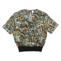 NOTATIONS Womens Printed Top Green Crazy Pattern M