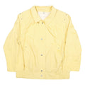 Womens Yellow Coach Jacket UK 12 Polyester Blend Woven Plain Button Long Sleeve