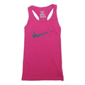 NIKE Womens Pink & Grey Graphic Vest XS Racerback Athletic Gym Top